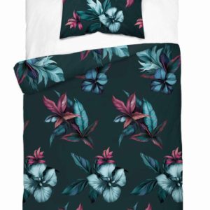 Pościel satynowa 140×200 ciemna zielona kwiaty Home Satin 763844 Pościel satynowa 140×200 ciemna zielona kwiaty Home Satin 763844