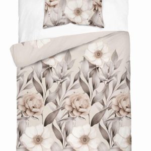Pościel satynowa 140×200 cieniowane kwiaty w odcieniach beżu Home Satin 764217 Pościel satynowa 140×200 cieniowane kwiaty w odcieniach beżu Home Satin 764217