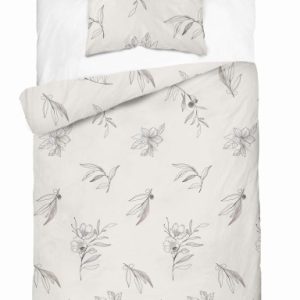 Pościel satynowa 140×200 kremowa kwiaty z poszewką Home Satin 764174 Pościel satynowa 140×200 kremowa kwiaty z poszewką Home Satin 764174