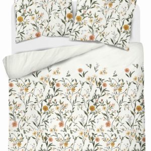 Pościel satynowa 160×200 kremowa w drobne kwiaty – 5538 A – Home Elegance 963791