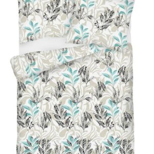 Pościel satynowa 160×200 Premium Vigo Flower liście beżowa 774288 Pościel satynowa 160×200 Premium Vigo Flower liście beżowa 774288