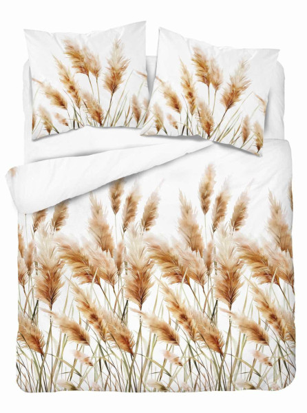 Pościel satynowa 160x200 Trawy pampasowe złote Home Satin 765468