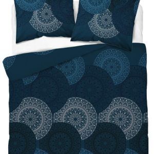 Pościel satynowa 180×200 granatowa niebieska biała geometria Home Satin 765368 Pościel satynowa 180×200 granatowa niebieska biała geometria Home Satin 765368