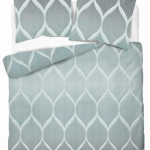 Pościel satynowa 220×200 miętowa geometryczna Home Satin 765374