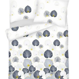 Pościel satynowa 220×200 Premium Victorei liście biała 774285 Pościel satynowa 220×200 Premium Victorei liście biała 774285