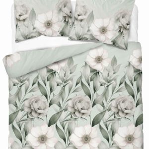 Pościel satynowa 220×200 Romantyczna Magnolia zielona Home Satin 765432 Pościel satynowa 220×200 Romantyczna Magnolia zielona Home Satin 765432