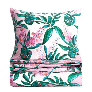 Pościel SOLENA z mikrofibry w liście 220×200 + 2*70×80 cm HOMLA 945939