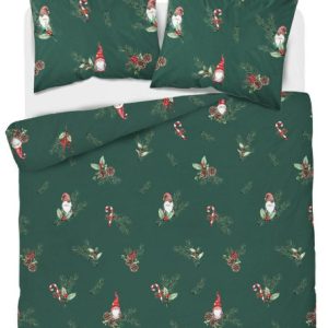 Pościel świąteczna Holland 220×200 zielona skrzaty 1064667