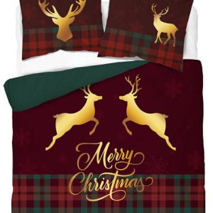 Pościel świąteczna Merry Christmas 220×200 kratka z reniferami 1064666 Pościel świąteczna Merry Christmas 220×200 kratka z reniferami 1064666