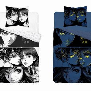 Pościel świecąca w ciemności 140×200 Anime Boy Girl czarna Fluo 1019971 Pościel świecąca w ciemności 140×200 Anime Boy Girl czarna Fluo 1019971