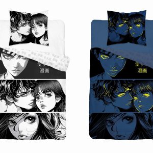 Pościel świecąca w ciemności 160×200 Anime Boy Girl czarna Fluo 1019909 Pościel świecąca w ciemności 160×200 Anime Boy Girl czarna Fluo 1019909