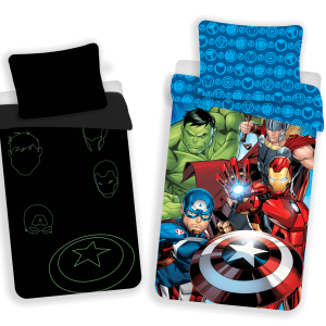 Pościel świecąca w ciemności Avengers 140×200 Jerry Fabrics 265700 Pościel świecąca w ciemności Avengers 140×200 Jerry Fabrics 265700
