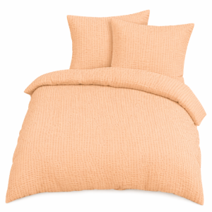 Pościel z kory 140×200 morelowa jednobarwna 100% bawełna guziki 1025842 Pościel z kory 140×200 morelowa jednobarwna 100% bawełna guziki 1025842