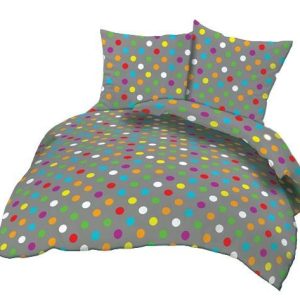Pościel z kory 200×220 030B szara groszki kolorowe guziki 100% bawełna 1078318 Pościel z kory 200×220 030B szara groszki kolorowe guziki 100% bawełna 1078318