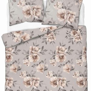 Pościel z perkalu 160×200 taupe w duże beżowe kwiaty – 5898 B – Soft Garden 1065753 Pościel z perkalu 160×200 taupe w duże beżowe kwiaty – 5898 B – Soft Garden 1065753