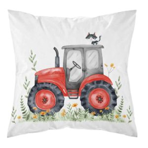 Poszewka 40×40 czerwony traktor z kotkiem – PSBA 49 A – Mayamoo 990800 Poszewka 40×40 czerwony traktor z kotkiem – PSBA 49 A – Mayamoo 990800