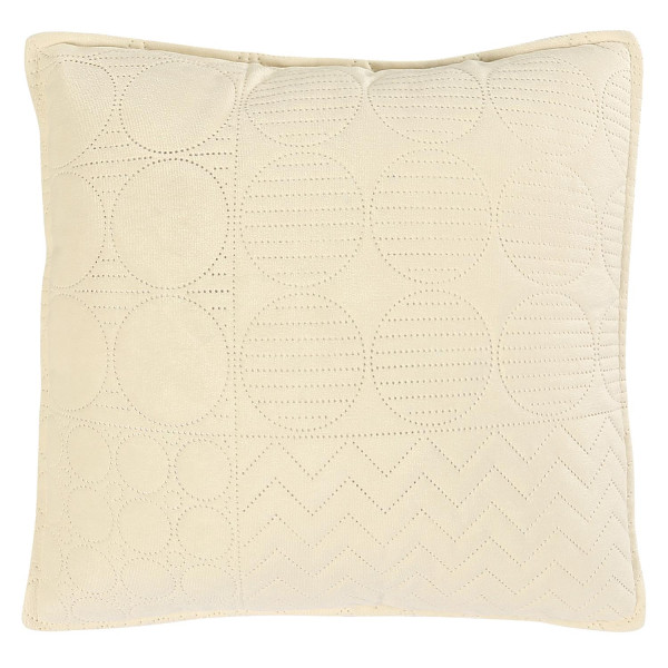 Poszewka 40x40 Elegant kremowa welurowa geometryczna 84436