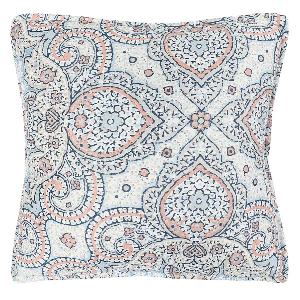 Poszewka 40x40 Harem niebieska pudrowa oranamenty 83108