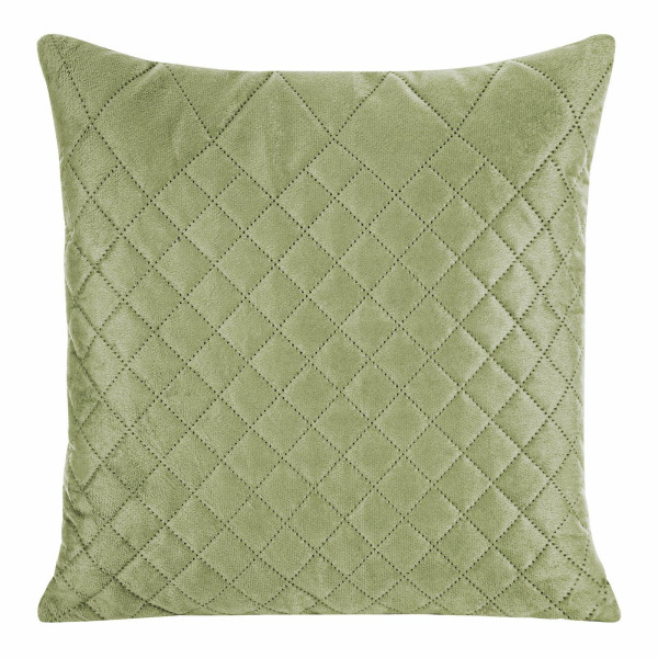 Poszewka 40x40 Luiz 3 zielona jasna welurowa geometryczna 83463
