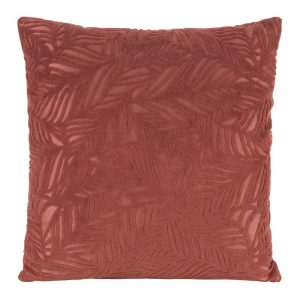 Poszewka 40×40 różowa ciemna z miękkiego weluru liście 84230 Poszewka 40×40 różowa ciemna z miękkiego weluru liście 84230