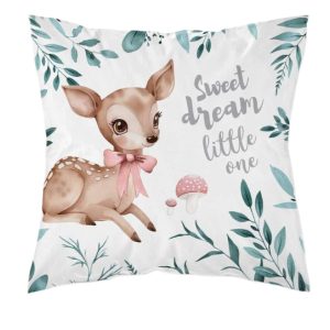 Poszewka 40×40 sarenka Sweet Dream z kokardką – PSBA 45 A – Mayamoo 990802