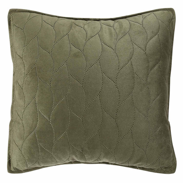 Poszewka 40x40 Verde zielona welurowa liście dwustronna 83095