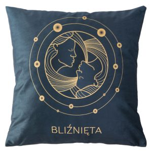 Poszewka 40×40 Zodiak Bliźnięta turkusowa ciemna welurowa 84526 Poszewka 40×40 Zodiak Bliźnięta turkusowa ciemna welurowa 84526