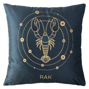 Poszewka 40×40 Zodiak Rak turkusowa ciemna welurowa 84492 Poszewka 40×40 Zodiak Rak turkusowa ciemna welurowa 84492