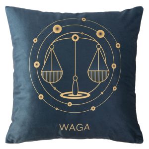 Poszewka 40×40 Zodiak Waga turkusowa ciemna welurowa 83117 Poszewka 40×40 Zodiak Waga turkusowa ciemna welurowa 83117