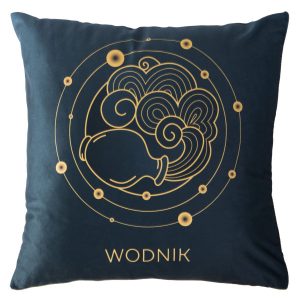 Poszewka 40×40 Zodiak Wodnik turkusowa ciemna welurowa 83165 Poszewka 40×40 Zodiak Wodnik turkusowa ciemna welurowa 83165