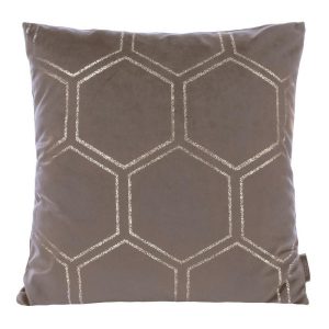 Poszewka 45×45 12F kawowa złota plaster miodu welurowa 84170 Poszewka 45×45 12F kawowa złota plaster miodu welurowa 84170