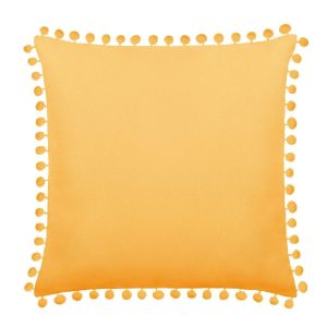 Poszewka 45×45 Fluffy musztardowa z pomponami 83091 Poszewka 45×45 Fluffy musztardowa z pomponami 83091
