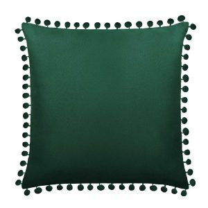 Poszewka 45×45 Fluffy zielona butelkowa z pomponami 83177 Poszewka 45×45 Fluffy zielona butelkowa z pomponami 83177