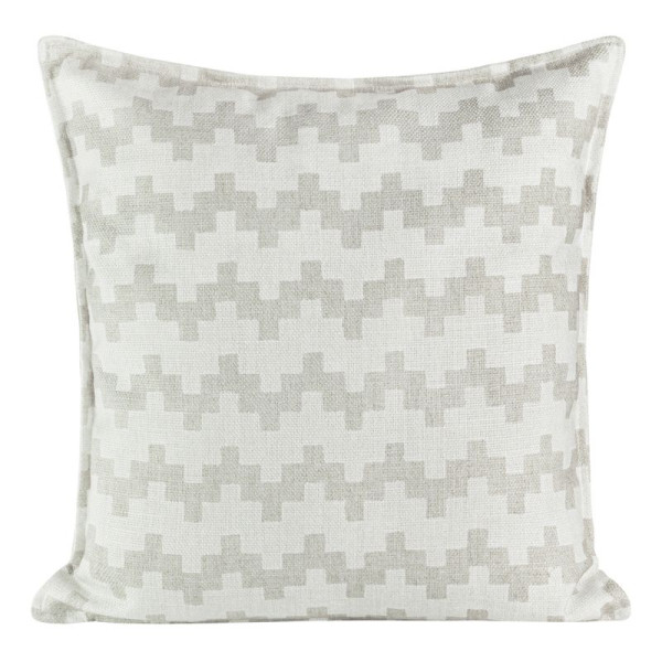 Poszewka 45x45 Geo beżowa grafitowa zygzak 83430