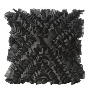 Poszewka 45×45 Mirena czarna falbanki 84392 Poszewka 45×45 Mirena czarna falbanki 84392