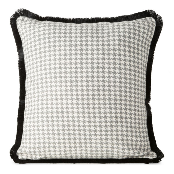 Poszewka 45x45 Pepitka 2B srebrna biała 84201