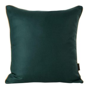 Poszewka 45×45 Premium zielona ciemna złota lamówka satynowa 84221 Poszewka 45×45 Premium zielona ciemna złota lamówka satynowa 84221