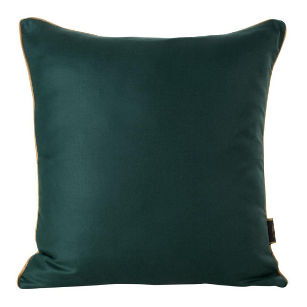 Poszewka 45x45 Premium zielona ciemna złota lamówka satynowa 84221