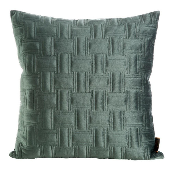 Poszewka 45x45 Ria 3 miętowa ciemna welurowa geometria 84494