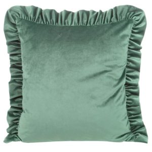 Poszewka 45×45 Velvet 25 miętowa falbana welurowa 84130 Poszewka 45×45 Velvet 25 miętowa falbana welurowa 84130