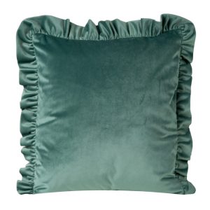 Poszewka 45×45 Velvet 25 O miętowa ciemna welurowa falbanka 83100 Poszewka 45×45 Velvet 25 O miętowa ciemna welurowa falbanka 83100