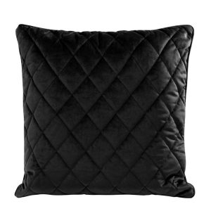 Poszewka 45×45 Velvet 27 F czarna welurowa geometryczna 84149 Poszewka 45×45 Velvet 27 F czarna welurowa geometryczna 84149
