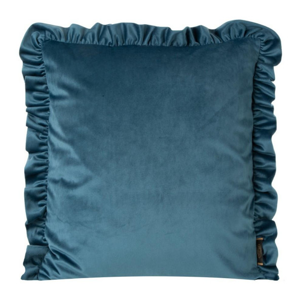Poszewka 45x45 Velvet niebieska falbanka welurowa 84190