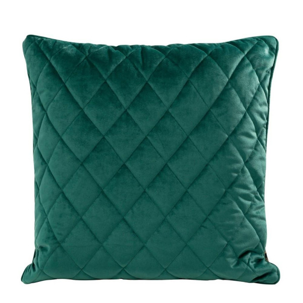 Poszewka 45x45 Velvet turkusowa ciemna welurowa geometryczna 84287