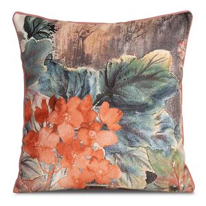 Poszewka 60×60 Chloe kwiaty brązowa ruda welurowa 988465 Poszewka 60×60 Chloe kwiaty brązowa ruda welurowa 988465