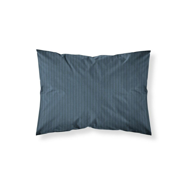 Poszewka adamaszkowa 50x60 denim granatowa jednobarwna paski 1 cm Pure 965022