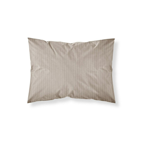 Poszewka adamaszkowa 50x60 taupe beżowa ciemna jednobarwna paski 1 cm Pure 965049