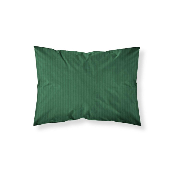 Poszewka adamaszkowa 70x80 zielona ciemna jednobarwna paski 1 cm Pure 965023