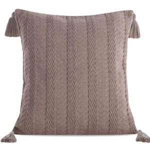 Poszewka BOHO/8 na poduszkę 45×45 cm brąz frędzle chwosty 413599 Poszewka BOHO/8 na poduszkę 45×45 cm brąz frędzle chwosty 413599