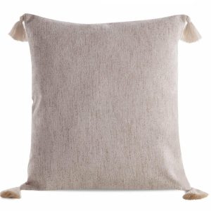 Poszewka boho na poduszkę LEVI 45×45 cm beżowa chwosty 413576 Poszewka boho na poduszkę LEVI 45×45 cm beżowa chwosty 413576
